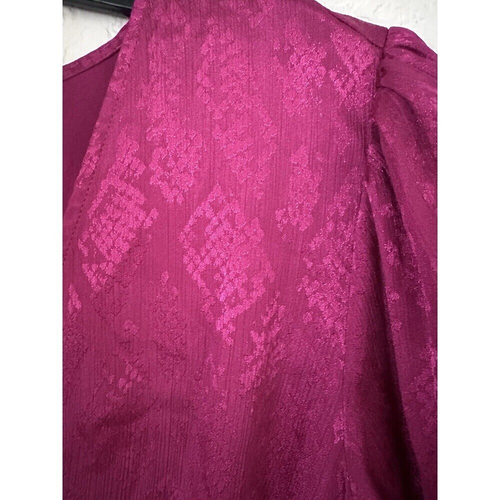 Michael Kors Women's Mini Dress Snake Print Jacquard Faux Wrap Deep Fuchsia 3X - Picture 6 of 12